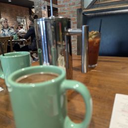 French press coffee at French press