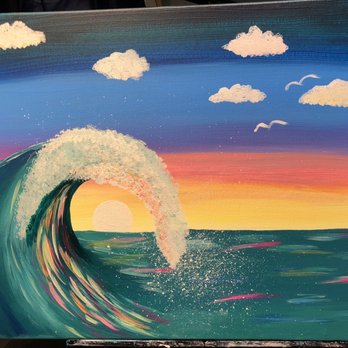 Pinot's Palette - Colorful wave - Paint & Sip Near Me - Naperville, Illinois Pinot's Palette - Colorful wave - Paint & Sip Near Me - Naperville, Illinois