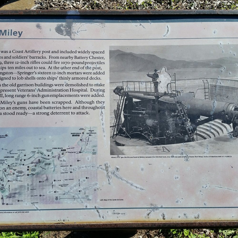 Fort Miley - Informational sign - Parks Near Me - San Francisco, California Fort Miley - Informational sign - Parks Near Me - San Francisco, California