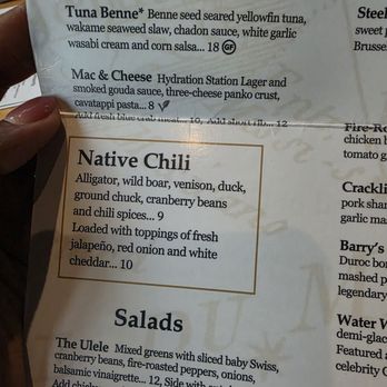 Ulele - Unique menu item - Native Chili - New American Near Me - Tampa, Florida