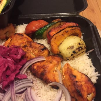 Lemon Zest Cafe - Chicken Breast Kabob! Really Delicious! So fresh and tasty! - Mediterranean Near Me - Glendale, California