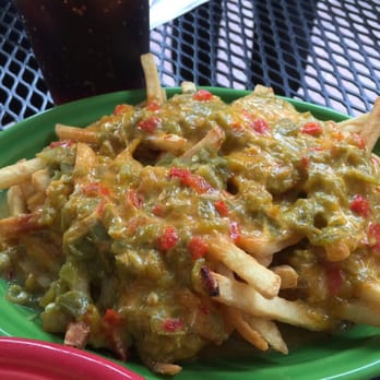 Tomasita's - Fries with green chile. - New Mexican Cuisine Near Me - Santa Fe, New Mexico