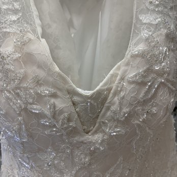 David's Bridal - Bra sticking out first time I got the dress back - Bridal Near Me - Brea, California