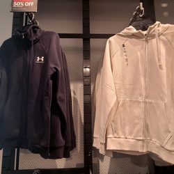 Blk, gray or navy zip hoodies for $29.99 Underarmour Tanger Outlets Branson Mo Wednesday October 5, 2022