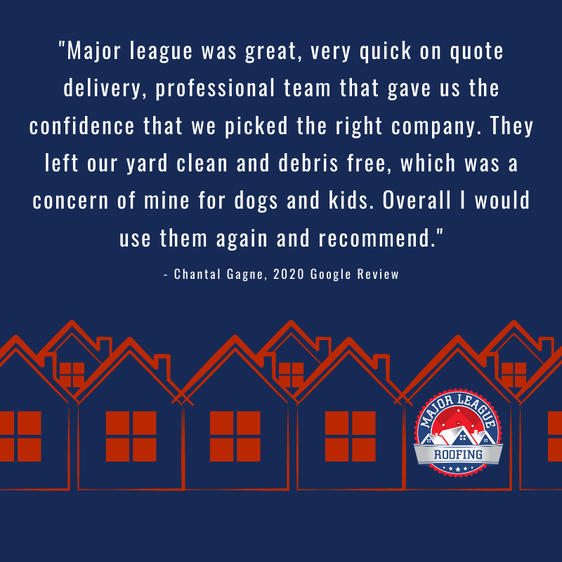 Slide of Major League Roofing