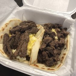 Mac's Corner - Barbacoa and egg breakfast tacos