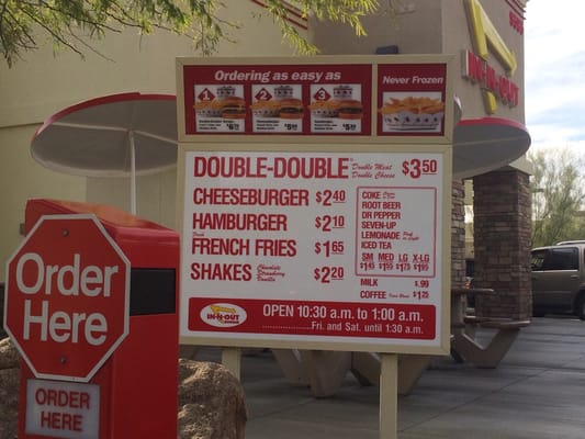 Menu photo 6 In-N-Out Burger Phoenix, AZ