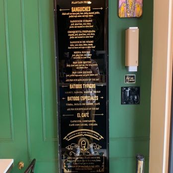 Sanguich - Beautiful menu. Ordered croquettes, Cuban sandwich, and a cafecito. - Cuban Near Me - Miami, Florida Sanguich - Beautiful menu. Ordered croquettes, Cuban sandwich, and a cafecito. - Cuban Near Me - Miami, Florida