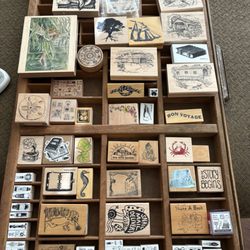 The Vintage Vault of Upland - Printers Letterpress tray! Perfect for Washi tape and small wooden stamps.