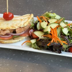 Vimy's Lounge & Grill - Salmon pita, VERY generous amount of fish, looked the same size as the entree portion