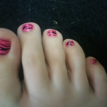 Aura Salon & Spa - My zebra nails! - Nail Salons Near Me - Denton, Texas