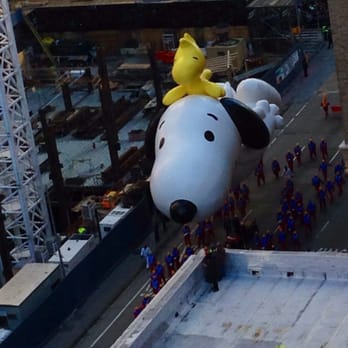 Refinery Hotel - view from the rooftop bar during 2013 Thanksgiving Day Parade - Hotels Near Me - New York, New York