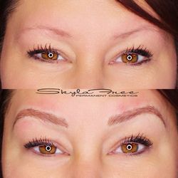 Pretty in Ink - Microblading creates perfect balance and symmetry to sparse uneven brows.
