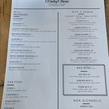 Baby Jane - Menu - Cocktail Bars Near Me - Miami, Florida