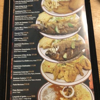 Marisco's Costa Azul - the menu - Mexican Near Me - Salinas, California