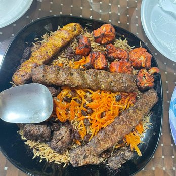 Aryana Kebab And Grill - Family size Kebab with carrot and raisin rice. - Afghan Near Me - Hamilton Twp, New Jersey Aryana Kebab And Grill - Family size Kebab with carrot and raisin rice. - Afghan Near Me - Hamilton Twp, New Jersey