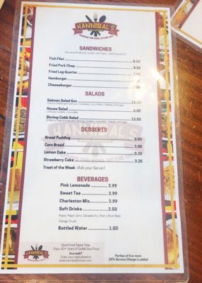Menu photo 4 Hannibal's Kitchen Charleston, SC