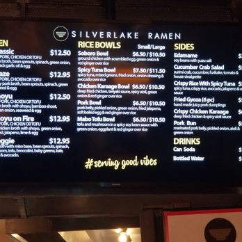 Silverlake Ramen - Menu board - Ramen Near Me - Oxnard, California Silverlake Ramen - Menu board - Ramen Near Me - Oxnard, California