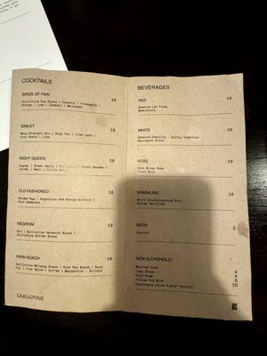 Menu photo 4 Guillotine Seattle, WA