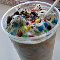 Dairy Witch Ice Cream - Mix-in with M&M's and Oreo cookies.
