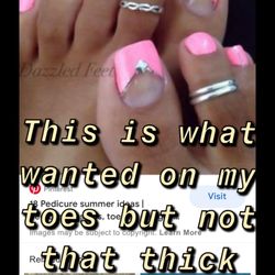 Kim's Nail Salon & Spa - The toe design that I told the man I wanted but not thick like that the same way he did my nails