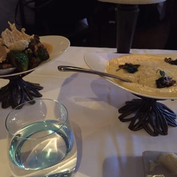 Spago - Roasted Brussels Sprouts & Creamy Parmesan Polenta - New American Near Me - Beverly Hills, California Spago - Roasted Brussels Sprouts & Creamy Parmesan Polenta - New American Near Me - Beverly Hills, California
