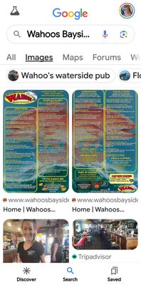 Menu photo 1 Wahoo's Bayside Pub and Grill Redingtn Shor, FL Menu photo 1 Wahoo's Bayside Pub and Grill Redingtn Shor, FL