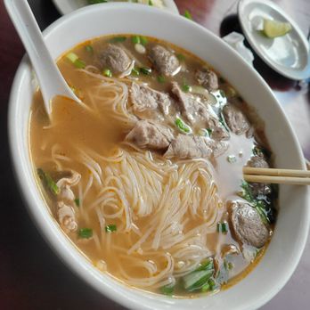 Pho Asian Cuisine - Number 8, Pho Beef Steak Slices and Beef Meatballs - Vietnamese Near Me - Manteca, California