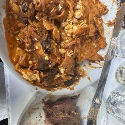Chilaquiles with steak