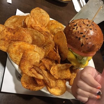 Fink's BBQ Roadhouse - Roadhouse burger with BBQ chips - American Near Me - Suffern, New York Fink's BBQ Roadhouse - Roadhouse burger with BBQ chips - American Near Me - Suffern, New York