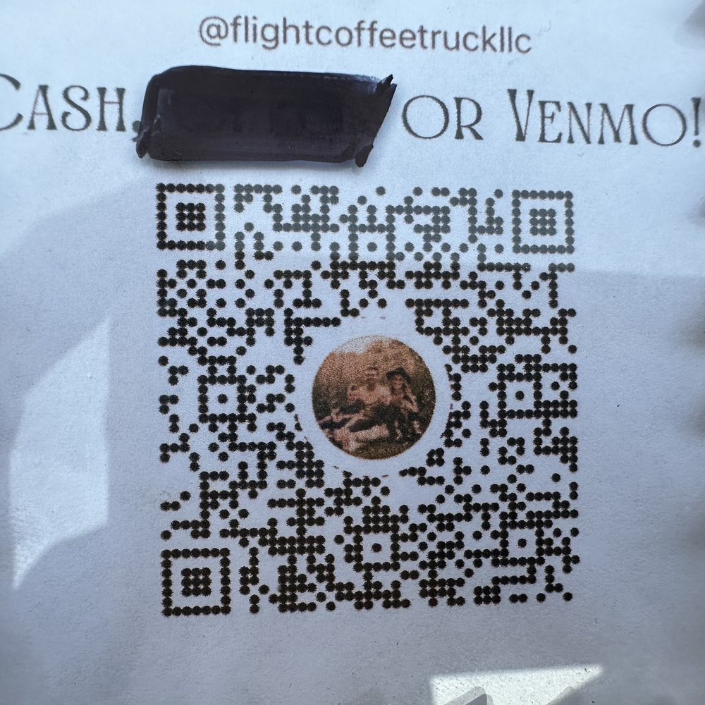 Flight Coffee - a qr code with a picture of a man - Food Trucks Near Me Flight Coffee - a qr code with a picture of a man - Food Trucks Near Me