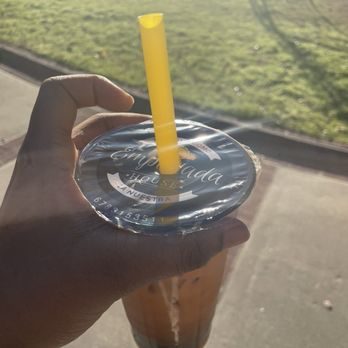 Empanada House - Thai Bubble Tea 24 oz.- Thai tea with coffee jelly - Coffee & Tea Near Me - Duluth, Georgia
