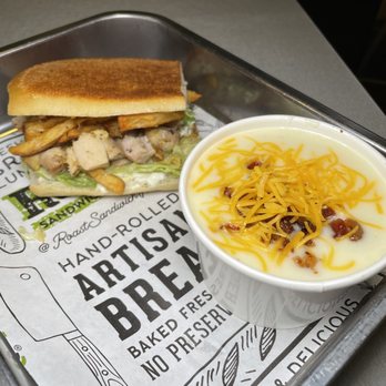 Roast Sandwich House - Chicken Gyro panini and Loaded Potato Soup - Sandwiches Near Me - Melville, New York