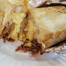 Spicy Pork & Egg Burrito ($12.35) - Pork is sweet!