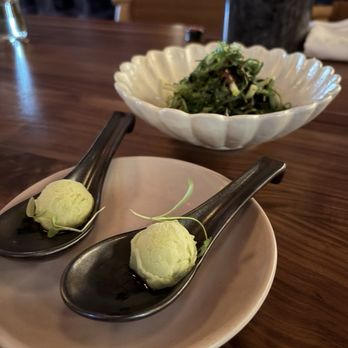Uchi Charlotte - Cucumber palate cleanser and seaweed salad - Japanese Near Me - Charlotte, North Carolina Uchi Charlotte - Cucumber palate cleanser and seaweed salad - Japanese Near Me - Charlotte, North Carolina