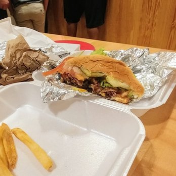 Cook Out - Oops double burger what's left and what's left of fries. - Burgers Near Me - Mobile, Alabama