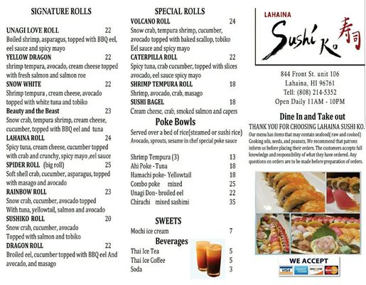 Menu photo 8 Lahaina Sushi Ko Lahaina, HI