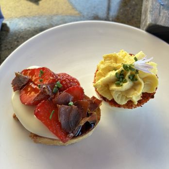 Pennyroyal Farm - Crostini and deviled egg- yum! - Cheese Shops Near Me - Boonville, California Pennyroyal Farm - Crostini and deviled egg- yum! - Cheese Shops Near Me - Boonville, California