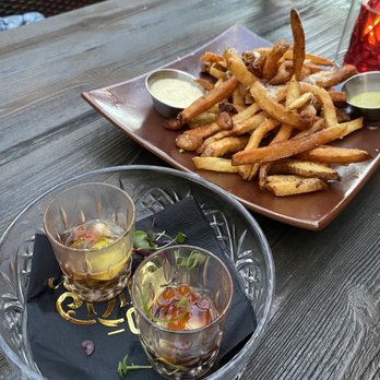Blind Ox - Oyster shoots and truffle/garlic fries. - Tapas/Small Plates Near Me - Honolulu, Hawaii