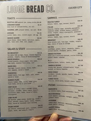 Menu photo 6 Lodge Bread Los Angeles, CA