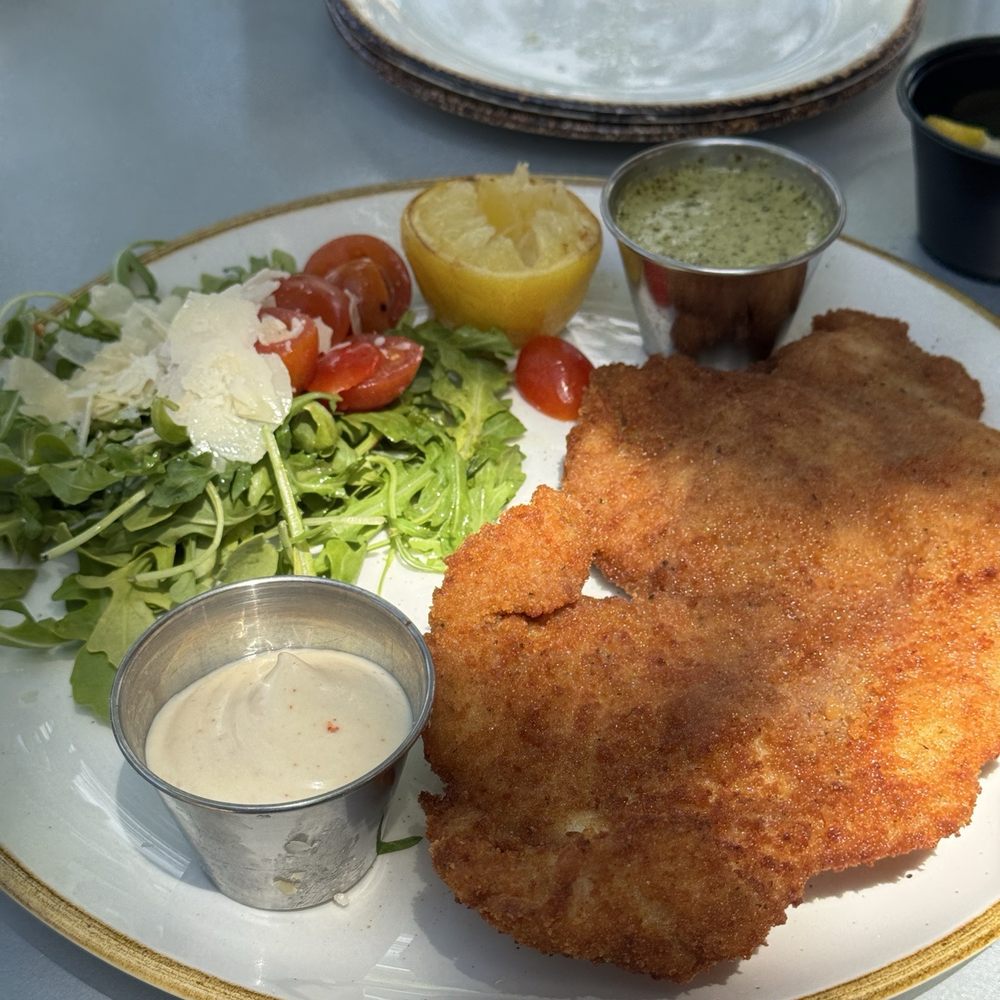 Hill & Vine - Chicken schnitzel - Cocktail Bars Near Me - Fredericksburg, Texas