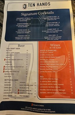 Menu photo 4 Ten Hands Social Bar & Eatery Indianapolis, IN