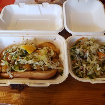 Saltbox Seafood Joint - Scallop roll and slaw - Seafood Near Me - Durham, North Carolina Saltbox Seafood Joint - Scallop roll and slaw - Seafood Near Me - Durham, North Carolina
