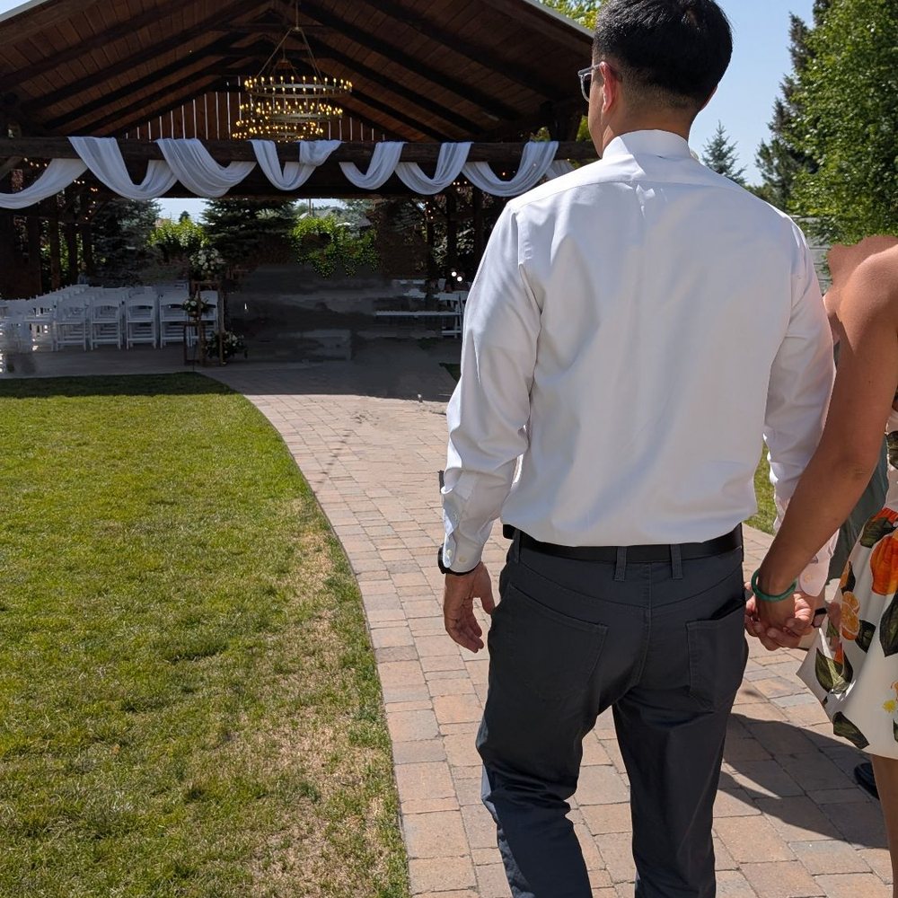 Walker Farms - Walking to the outdoor pavilion for ceremony - Venues & Event Spaces Near Me - Lindon, Utah Walker Farms - Walking to the outdoor pavilion for ceremony - Venues & Event Spaces Near Me - Lindon, Utah