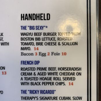 Therapy - Handheld burger - Bars Near Me - Las Vegas, Nevada Therapy - Handheld burger - Bars Near Me - Las Vegas, Nevada
