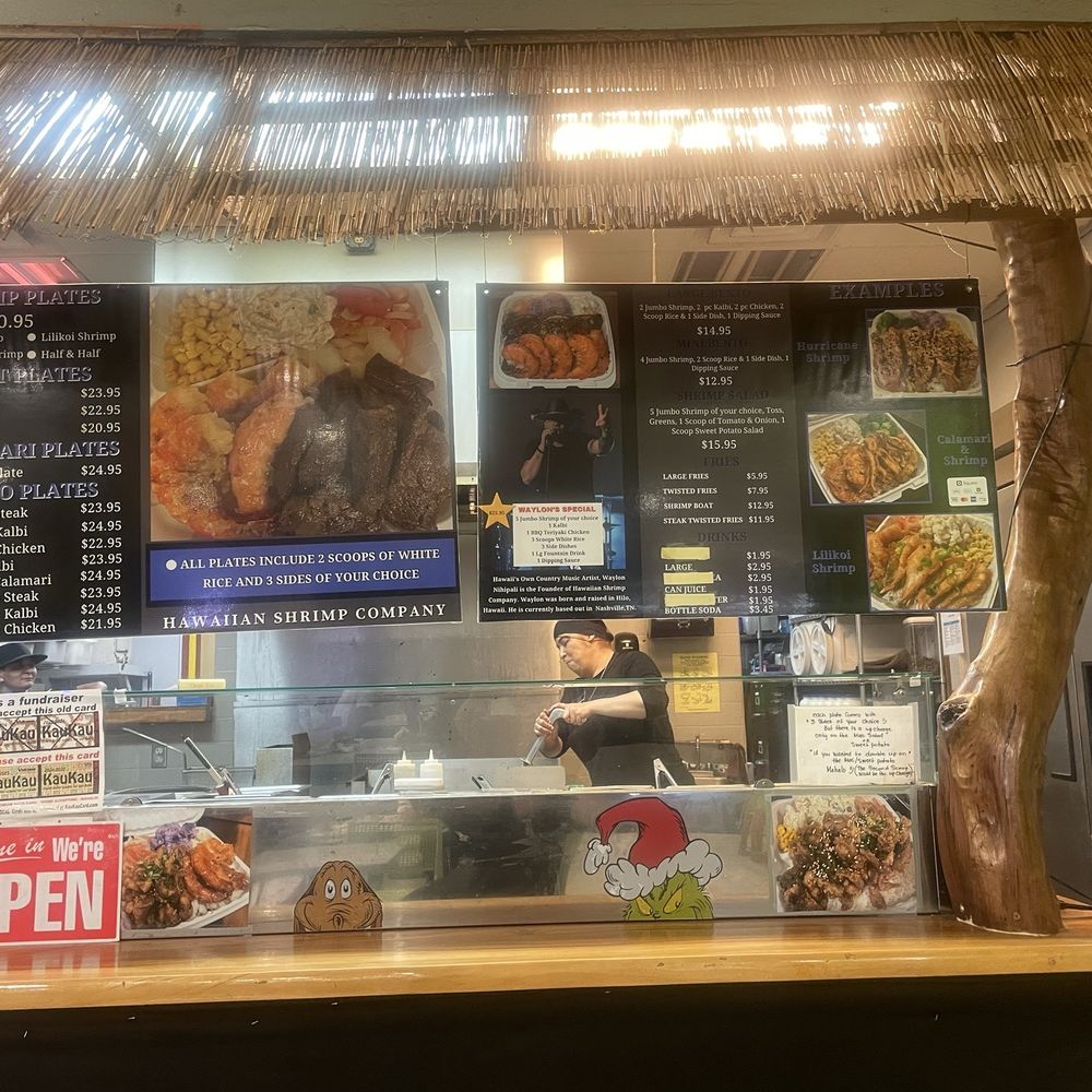 The Hawaiian Shrimp Menú Board The Hawaiian Shrimp Menú Board