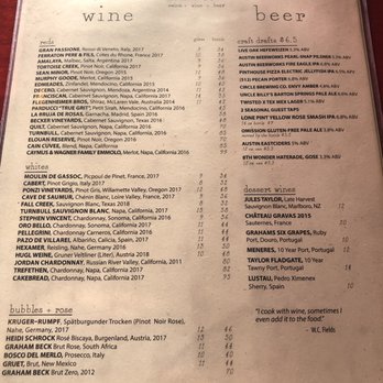 Salty Sow - Wine and beer menu (September 2019) - American Near Me - Austin, Texas Salty Sow - Wine and beer menu (September 2019) - American Near Me - Austin, Texas