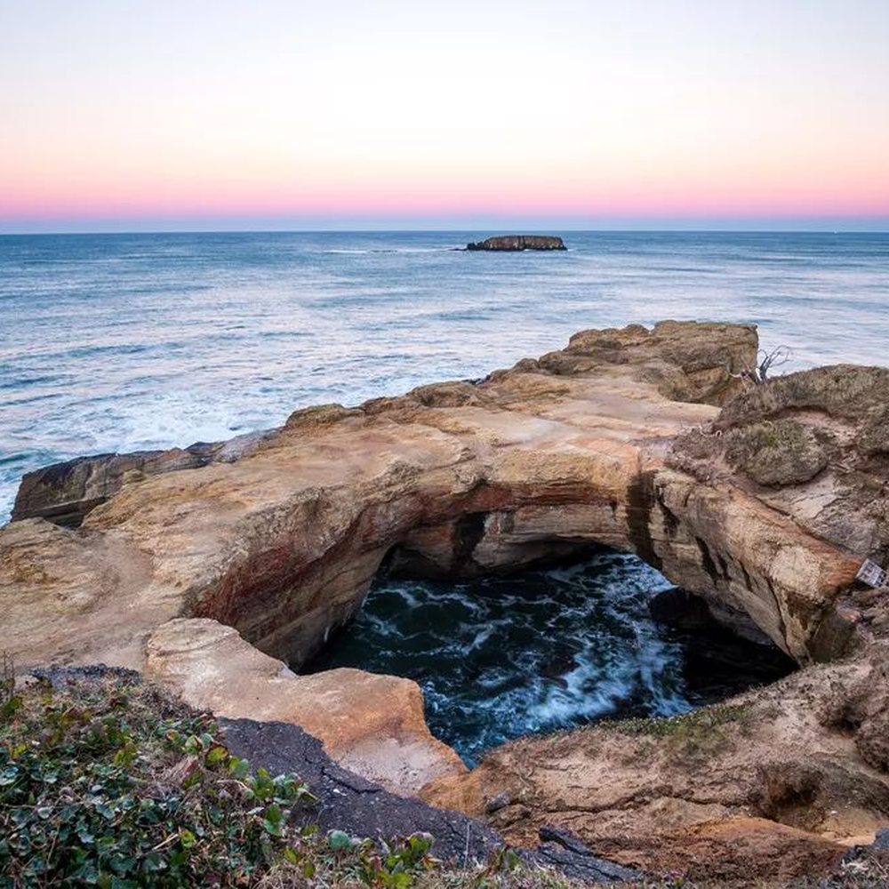 Devils Punchbowl State Natural Area - Tide in calm beautiful colors in that bowl. - Parks Near Me - Otter Rock, Oregon Devils Punchbowl State Natural Area - Tide in calm beautiful colors in that bowl. - Parks Near Me - Otter Rock, Oregon