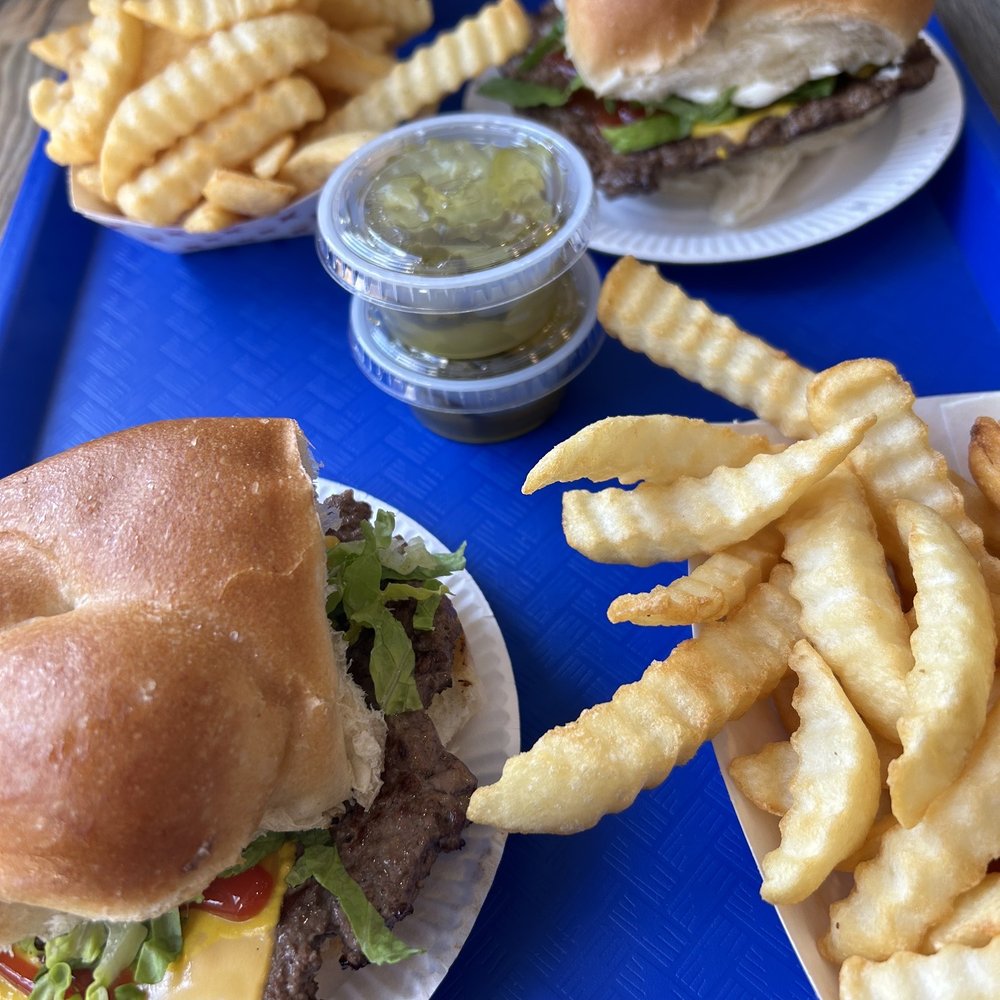 Jim's Ground - a hamburger and french fries - Burgers Near Me - Rochester, New York