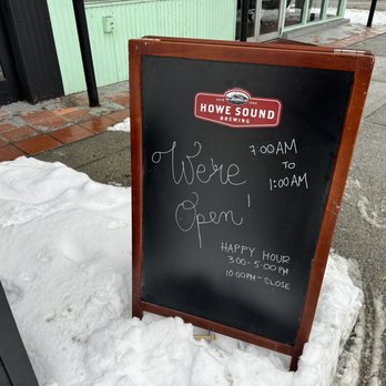 Howe Sound Brewing Taphouse & Kitchen - Sandwich board outside~ (January 2024) - Brewpubs Near Me - Vancouver, British Columbia Howe Sound Brewing Taphouse & Kitchen - Sandwich board outside~ (January 2024) - Brewpubs Near Me - Vancouver, British Columbia